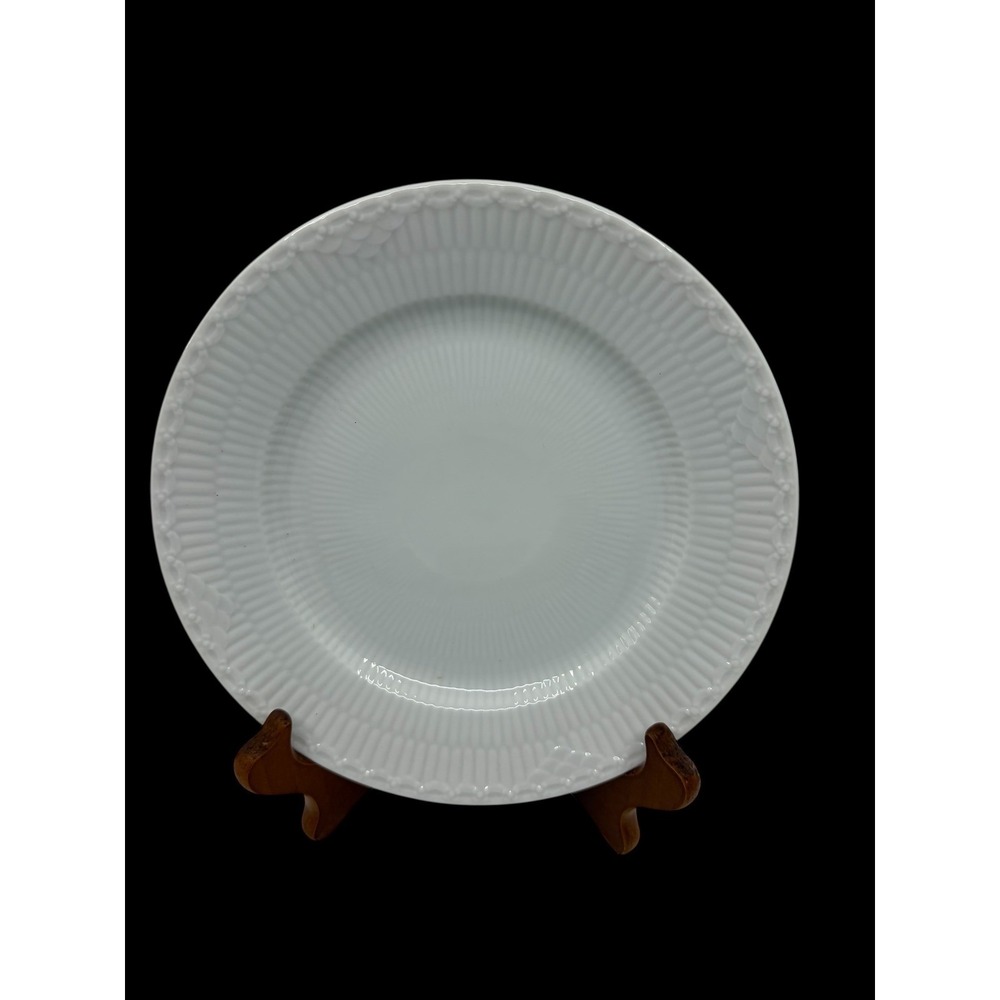 Royal‎ Copenhagen White Half Lace Salad Plate Danish Porcelain Fluted
